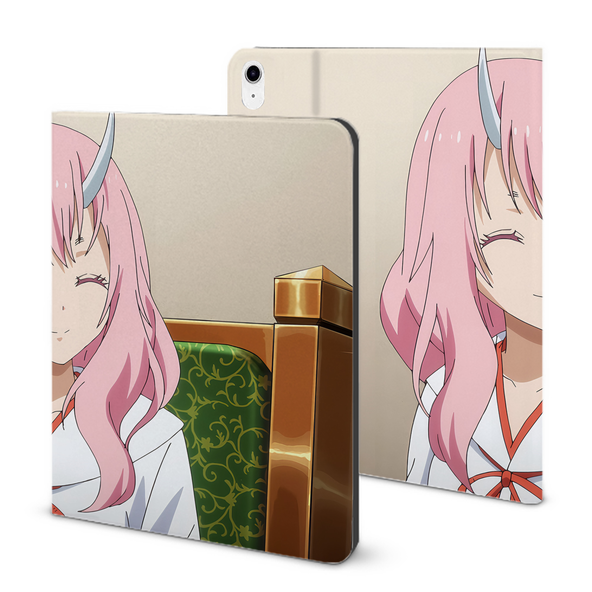（画像用） 転スラ Regarding Reincarnated to Slime IPad ケース ブック型 PUレザー TPU 耐衝撃 軽量 薄型 ペン収納なし 全面保護 IPad 各モデル対応